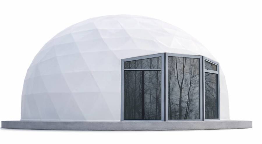 Geo-Dome 3D Panorama, studio view of a single dome